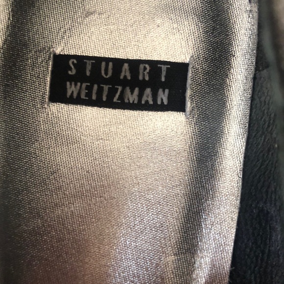 Stuart Weitzman 8.5 square toe gray chunky heel - Picture 9 of 12